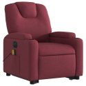 Podnoszony fotel masujący, elektryczny, rozkładany, czerwony Lumarko!