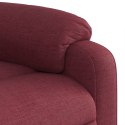 Podnoszony fotel masujący, rozkładany, bordowy, obity tkaniną Lumarko!