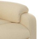 Podnoszony fotel masujący, rozkładany, kremowy, obity tkaniną Lumarko!