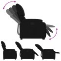 Podnoszony fotel rozkładany, czarny, obity tkaniną Lumarko!