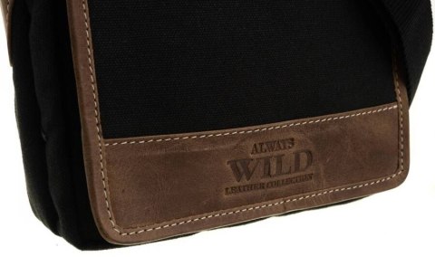 Listonoszka Męska Z Tkaniny I Skóry Naturalnej Lumarko!