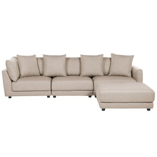 Sofa 3-osobowa z otomaną beżowa SIGTUNA
