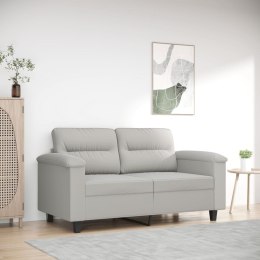 Sofa 2-osobowa, jasnoszara, 120 cm, tapicerowana mikrofibrą Lumarko!