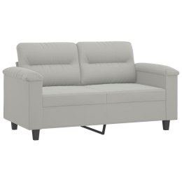 Sofa 2-osobowa, jasnoszara, 120 cm, tapicerowana mikrofibrą Lumarko!