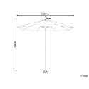 Parasol ogrodowy ⌀ 260 cm beżowo-biały FERENTILLO Lumarko!