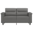 Sofa 2-osobowa, ciemnoszara, 120 cm, tapicerowana mikrofibrą Lumarko!