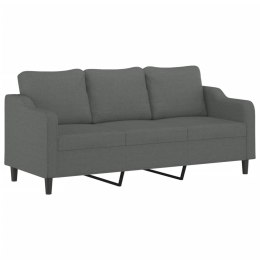 Sofa 3-osobowa, ciemnoszara, 180 cm, tapicerowana tkaniną Lumarko!