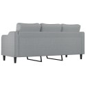 Sofa 3-osobowa, jasnoszara, 180 cm, tapicerowana tkaniną Lumarko!