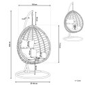 Fotel wiszący ze stojakiem z technorattanu biały FANO Lumarko!