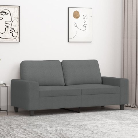 Sofa 2-osobowa, ciemnoszara, 140 cm, tapicerowana tkaniną Lumarko!