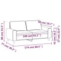 Sofa 2-osobowa, ciemnoszara, 140 cm, tapicerowana tkaniną Lumarko!