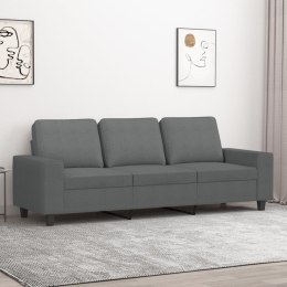 Sofa 3-osobowa, ciemnoszara, 180 cm, tapicerowana tkaniną Lumarko!