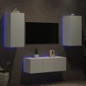 4-częściowy zestaw mebli TV z LED, biały, materiał drewnopochodny Lumarko!