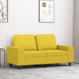 Sofa 2-osobowa, jasnożółta, 120 cm, tapicerowana tkaniną Lumarko!