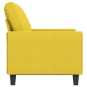 Sofa 2-osobowa, jasnożółta, 120 cm, tapicerowana tkaniną Lumarko!