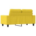 Sofa 2-osobowa, jasnożółta, 120 cm, tapicerowana tkaniną Lumarko!