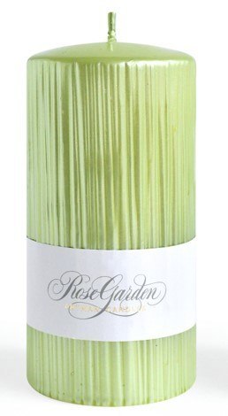 Świeca ROSE GARDEN walec duży 7xh17,5cm parafinowa zielona Lumarko!