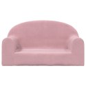 2-osobowa kanapa dla dzieci, różowa miękki plusz Lumarko!