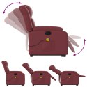 Rozkładany fotel pionizujący z masażem, elektryczny, bordowy Lumarko!
