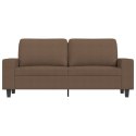 Sofa 2-osobowa, brązowa, 140 cm, tapicerowana tkaniną Lumarko!