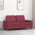 Sofa 2-osobowa, winna czerwień, 120 cm, tapicerowana tkaniną Lumarko!