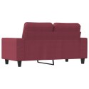 Sofa 2-osobowa, winna czerwień, 120 cm, tapicerowana tkaniną Lumarko!