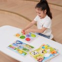 Drewniane Puzzle Układanka Montessori 2w1 Figurki Owoce Lumarko!