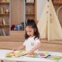 VIGA Drewniane Puzzle Układanka Montessori 2w1 Figurki Owoce Lumarko!