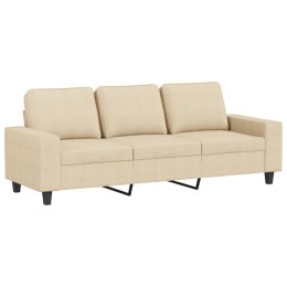 3-osobowa sofa, kremowa, 180 cm, tapicerowana tkaniną Lumarko!