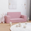 2-osobowa sofa dla dzieci, rozkładana, różowa, miękki plusz Lumarko!