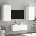 4-częściowy zestaw mebli TV z LED, biały, materiał drewnopochodny Lumarko!