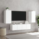 4-cz. zestaw mebli TV z LED, biały, materiał drewnopochodny Lumarko!