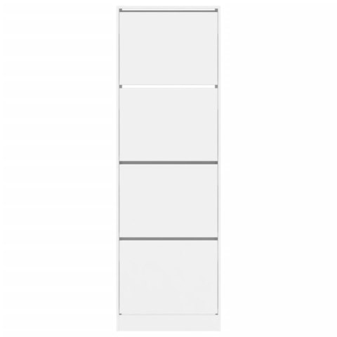 Szafka na buty z 4 uchylanymi szufladami, biała, 60x34x187,5 cm Lumarko!