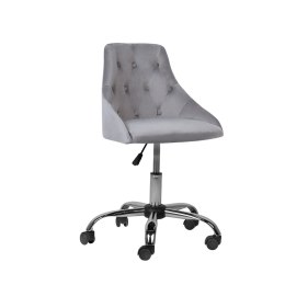 Krzesło biurowe regulowane welurowe szare PARRISH Lumarko!