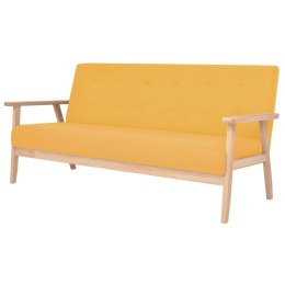3-osobowa sofa tapicerowana, żółta Lumarko!