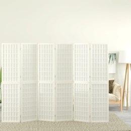 Składany parawan 6-panelowy, styl japoński, 240x170 cm, biały Lumarko!
