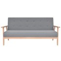 Sofa 3-osobowa, tapicerowana tkaniną, jasnoszara Lumarko!