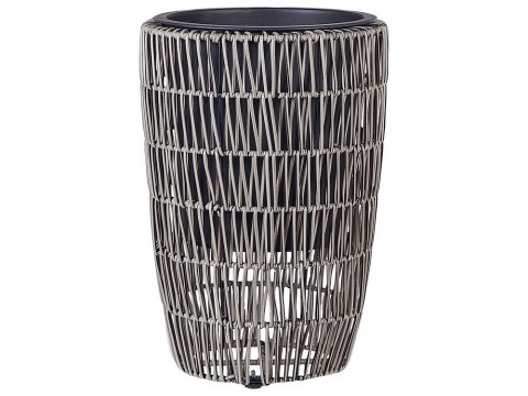 Zestaw 2 doniczek na kwiaty z technorattanu brązowy CHELONE