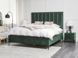 Zestaw mebli do sypialni welur 160 x 200 cm zielony SEZANNE Lumarko!