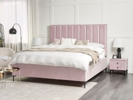 Zestaw mebli do sypialni welur 180 x 200 cm różowy SEZANNE Lumarko!
