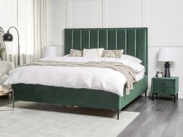 Zestaw mebli do sypialni welur 180 x 200 cm zielony SEZANNE Lumarko!