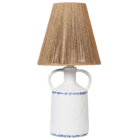 Lampa stołowa ceramiczna biała LARISSOS Lumarko!