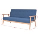 3-osobowa sofa tapicerowana, niebieska Lumarko!