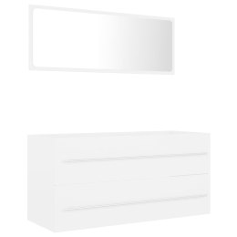 2-częściowy zestaw mebli łazienkowych, biały, płyta wiórowa Lumarko!