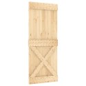 Drzwi przesuwne z osprzętem, 80x210 cm, lite drewno sosnowe Lumarko!