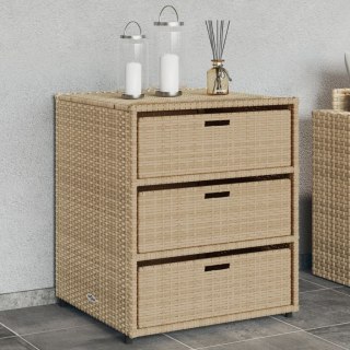 Szafka ogrodowa, beżowa, 55x59x69 cm, polirattan Lumarko!