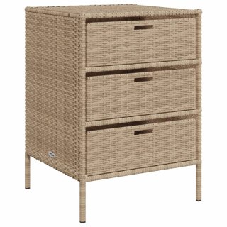 Szafka ogrodowa, beżowa, 55x59x80 cm, polirattan Lumarko!