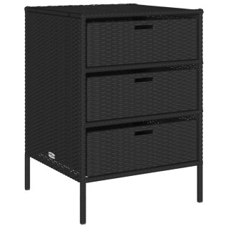 Szafka ogrodowa, czarna, 55x59x80 cm, polirattan Lumarko!