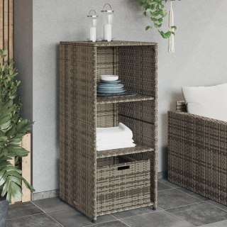 Szafka ogrodowa, szara, 50x55x115 cm, polirattan Lumarko!