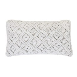 Bawełniana poduszka dekoracyjna makrama 30 x 50 cm biała ALATEPE Lumarko!